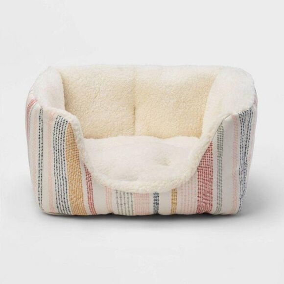 High Walled Cuddler Beds for Cats &‎ Dogs Small Pet Bed Cute Soft Sherpa Comfort - Picture 1 of 3